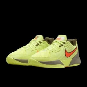 Nike JA 2 Twelve Time Kids Size 7Y/Womens 8.5 Light Lemon Orange Cargo Khaki